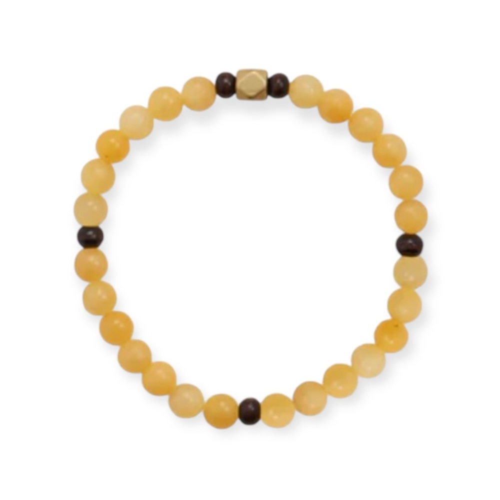 Yellow Quartz Fashion Stretch Bracelet